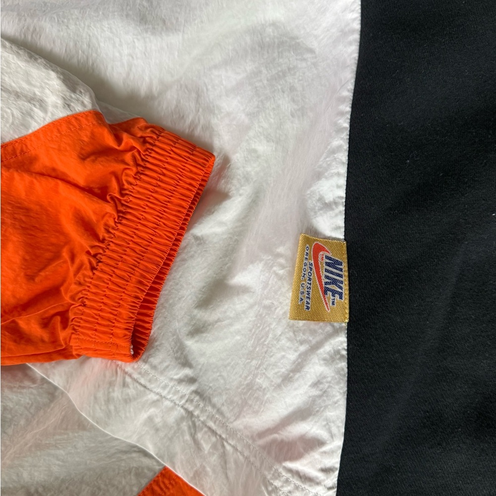 Nike Vintage Y2K 2007 Colorblock Hoodie Windbreaker Sweatshirt |Medium|🖤🧡 - Picture 3 of 7